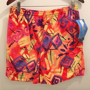 NWT Vintage Pro Spirit Shorts Large Water Repellant 90s neon retro